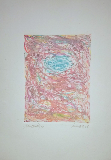 Monotipo11: Playazo rosa en Rodalquilar - 2006 - Plancha 16x12cm - Papel 250gr. Canson Guarro